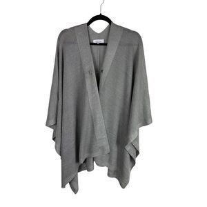 Calvin Klein silver grey over size poncho - OS